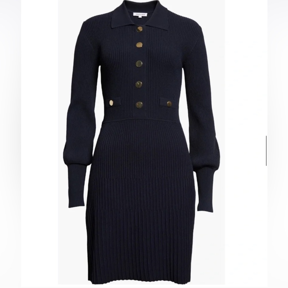 Veronica Beard Slim Sleeve Lauper Dress in Navy Sz S - Picture 5 of 5